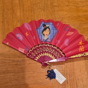 Red Mulan Decorative Fan